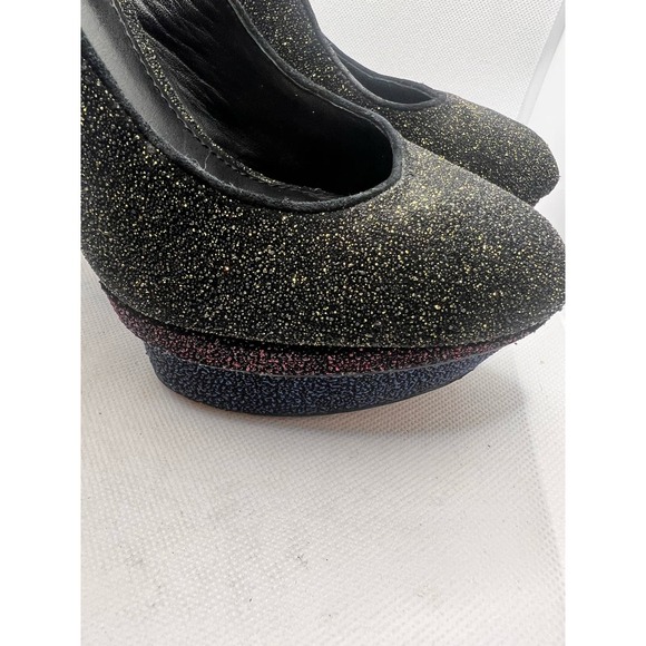 Brian Atwood FONTANNE Glitter Pumps 3 Color Way Sz 39 US 8.5 - Picture 9 of 11